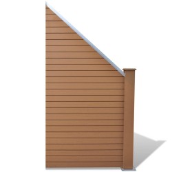 vidaXL Zaunelement WPC 105 x(105-185) cm Braun