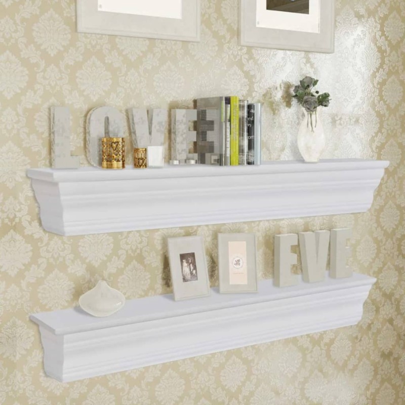 vidaXL Wandregale Aaliyah 2 Stk. Weiß vidaXL Wandregale Aaliyah 2 Stk. Weiß