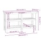 vidaXL Werkbank Weiß 142,5x50x80 cm Massivholz Kiefer vidaXL Werkbank Weiß 142,5x50x80 cm Massivholz Kiefer