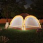 vidaXL Partyzelt mit LED und 4 Seitenwänden 3,6x3,6x2,3 m Grau&Orange vidaXL Partyzelt mit LED und 4 Seitenwänden 3,6x3,6x2,3 m Grau&Orange