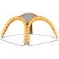 vidaXL Partyzelt mit LED und 4 Seitenwänden 3,6x3,6x2,3 m Grau&Orange vidaXL Partyzelt mit LED und 4 Seitenwänden 3,6x3,6x2,3 m Grau&Orange