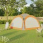 vidaXL Partyzelt mit LED und 4 Seitenwänden 3,6x3,6x2,3 m Grau&Orange vidaXL Partyzelt mit LED und 4 Seitenwänden 3,6x3,6x2,3 m Grau&Orange