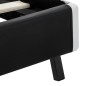 Bettgestell mit LED Schwarz Kunstleder 140x200 cm Bettgestell mit LED Schwarz Kunstleder 140x200 cm