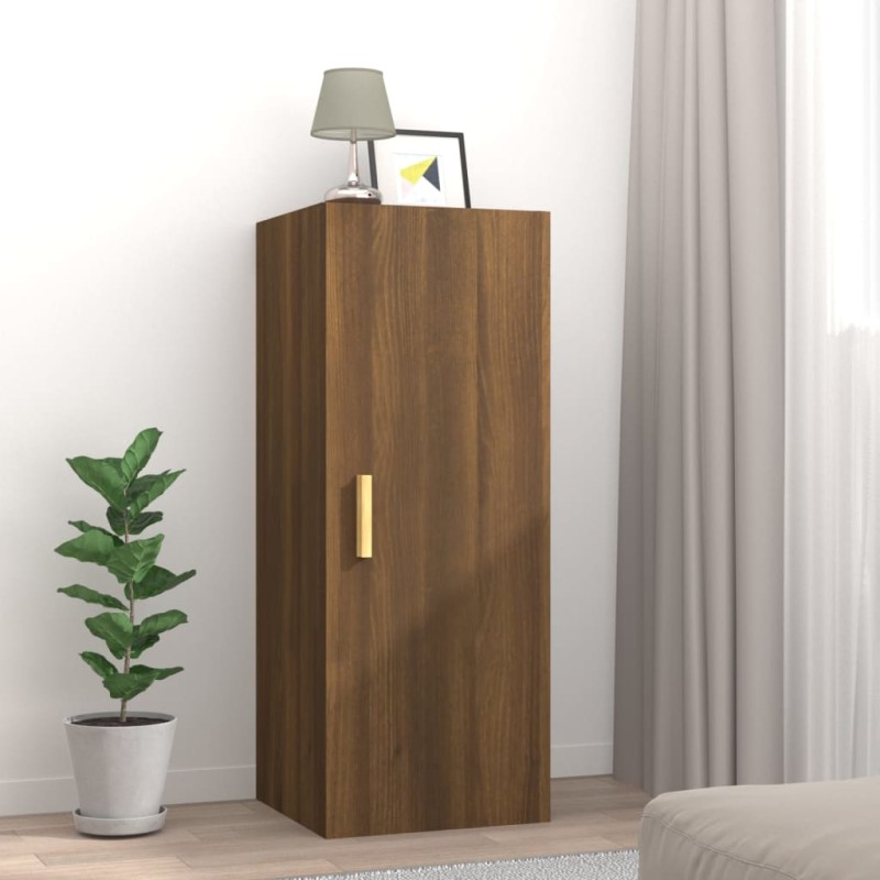 vidaXL Wandschrank Braun Eichen-Optik 34,5x34x90 cm Holzwerkstoff vidaXL Wandschrank Braun Eichen-Optik 34,5x34x90 cm Holzwerkstoff
