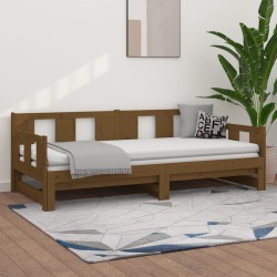 vidaXL Tagesbett Ausziehbar Honigbraun Massivholz Kiefer 2x(80x200) cm