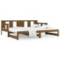 vidaXL Tagesbett Ausziehbar Honigbraun Massivholz Kiefer 2x(80x200) cm vidaXL Tagesbett Ausziehbar Honigbraun Massivholz Kiefer 2x(80x200) cm