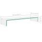 vidaXL TV-Tisch/Bildschirmerhöhung Glas Transparent 100x30x13 cm vidaXL TV-Tisch/Bildschirmerhöhung Glas Transparent 100x30x13 cm