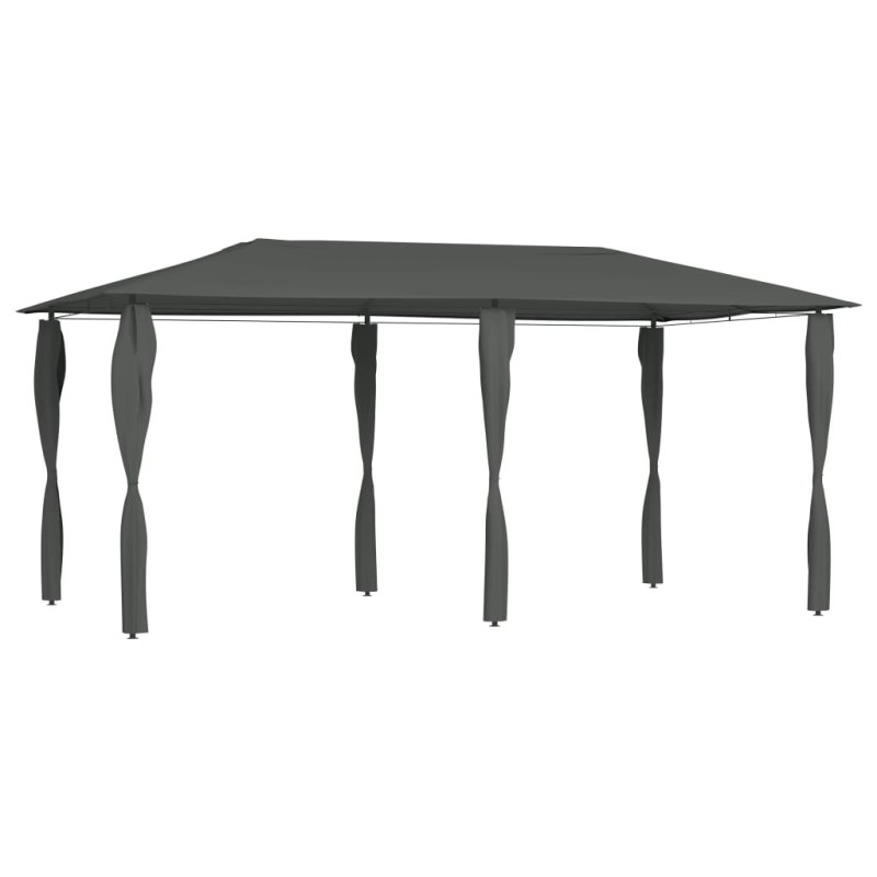vidaXL Pavillon mit Pfostenabdeckungen 3x6x2,6 m Anthrazit 160 g/m² vidaXL Pavillon mit Pfostenabdeckungen 3x6x2,6 m Anthrazit 160 g/m²