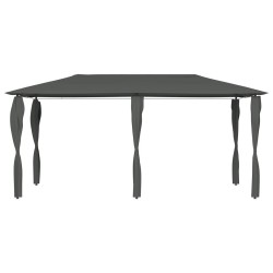 vidaXL Pavillon mit Pfostenabdeckungen 3x6x2,6 m Anthrazit 160 g/m² 
