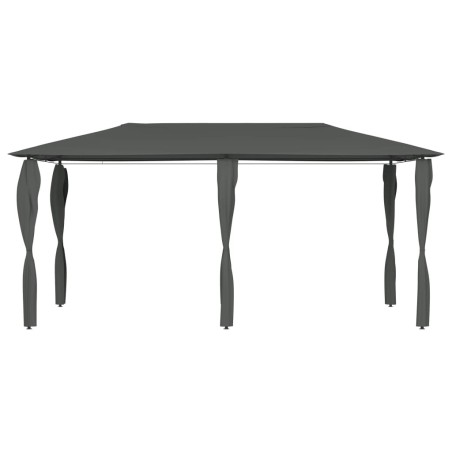 vidaXL Pavillon mit Pfostenabdeckungen 3x6x2,6 m Anthrazit 160 g/m² 
