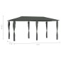 vidaXL Pavillon mit Pfostenabdeckungen 3x6x2,6 m Anthrazit 160 g/m² vidaXL Pavillon mit Pfostenabdeckungen 3x6x2,6 m Anthrazit 160 g/m²