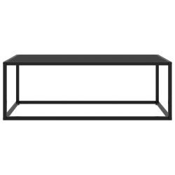 vidaXL Couchtisch Schwarz mit Schwarzem Glas 100x50x35 cm