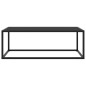 vidaXL Couchtisch Schwarz mit Schwarzem Glas 100x50x35 cm
