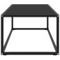 vidaXL Couchtisch Schwarz mit Schwarzem Glas 100x50x35 cm