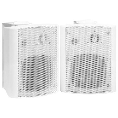 vidaXL Wandlautsprecher Stereo 2 Stk. Weiß Indoor Outdoor 80W