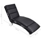 vidaXL Massage-Chaiselongue Schwarz Kunstleder vidaXL Massage-Chaiselongue Schwarz Kunstleder