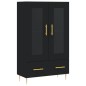 vidaXL Highboard Schwarz 69,5x31x115 cm Holzwerkstoff vidaXL Highboard Schwarz 69,5x31x115 cm Holzwerkstoff