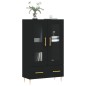 vidaXL Highboard Schwarz 69,5x31x115 cm Holzwerkstoff vidaXL Highboard Schwarz 69,5x31x115 cm Holzwerkstoff