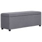 Bank mit Staufach 116 cm Hellgrau Polyester Bank mit Staufach 116 cm Hellgrau Polyester