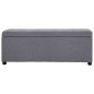 Bank mit Staufach 116 cm Hellgrau Polyester Bank mit Staufach 116 cm Hellgrau Polyester