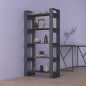 vidaXL Bücherregal/Raumteiler Grau 80x35x160 cm Massivholz vidaXL Bücherregal/Raumteiler Grau 80x35x160 cm Massivholz