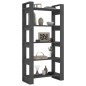 vidaXL Bücherregal/Raumteiler Grau 80x35x160 cm Massivholz vidaXL Bücherregal/Raumteiler Grau 80x35x160 cm Massivholz