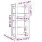 vidaXL Bücherregal/Raumteiler Grau 80x35x160 cm Massivholz vidaXL Bücherregal/Raumteiler Grau 80x35x160 cm Massivholz