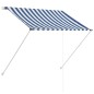 vidaXL Einziehbare Markise 150×150 cm Blau und Weiß vidaXL Einziehbare Markise 150×150 cm Blau und Weiß