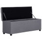 Bank mit Staufach 116 cm Hellgrau Polyester Bank mit Staufach 116 cm Hellgrau Polyester