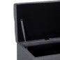 Bank mit Staufach 116 cm Hellgrau Polyester Bank mit Staufach 116 cm Hellgrau Polyester