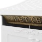 vidaXL Sockel-Briefkasten Aluminium Vintage-Stil Rostfrei Weiß vidaXL Sockel-Briefkasten Aluminium Vintage-Stil Rostfrei Weiß