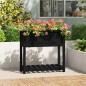 vidaXL Pflanzkübel mit Ablage Schwarz 82,5x34,5x81cm Massivholz Kiefer vidaXL Pflanzkübel mit Ablage Schwarz 82,5x34,5x81cm Massivholz Kiefer