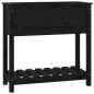 vidaXL Pflanzkübel mit Ablage Schwarz 82,5x34,5x81cm Massivholz Kiefer vidaXL Pflanzkübel mit Ablage Schwarz 82,5x34,5x81cm Massivholz Kiefer