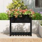 vidaXL Pflanzkübel mit Ablage Schwarz 82,5x34,5x81cm Massivholz Kiefer vidaXL Pflanzkübel mit Ablage Schwarz 82,5x34,5x81cm Massivholz Kiefer