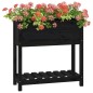 vidaXL Pflanzkübel mit Ablage Schwarz 82,5x34,5x81cm Massivholz Kiefer vidaXL Pflanzkübel mit Ablage Schwarz 82,5x34,5x81cm Massivholz Kiefer
