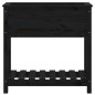 vidaXL Pflanzkübel mit Ablage Schwarz 82,5x34,5x81cm Massivholz Kiefer vidaXL Pflanzkübel mit Ablage Schwarz 82,5x34,5x81cm Massivholz Kiefer