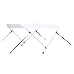 vidaXL 2-Bow Bimini Top Weiß 180x130x110 cm