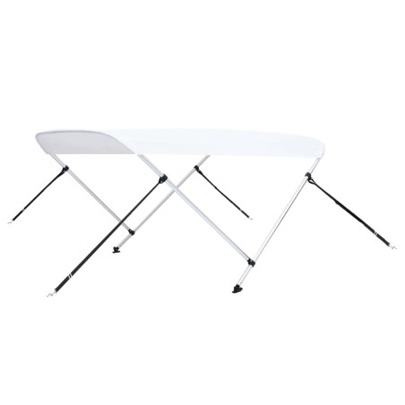 vidaXL 2-Bow Bimini Top Weiß 180x130x110 cm