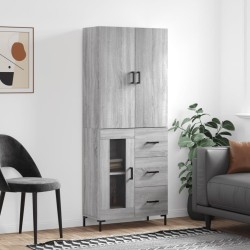 vidaXL Highboard Grau Sonoma 69,5x34x180 cm Holzwerkstoff