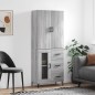 vidaXL Highboard Grau Sonoma 69,5x34x180 cm Holzwerkstoff vidaXL Highboard Grau Sonoma 69,5x34x180 cm Holzwerkstoff