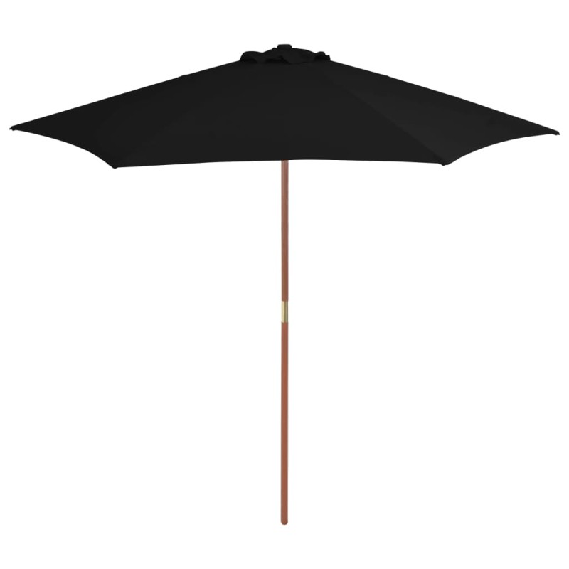 vidaXL Sonnenschirm mit Holzmast Schwarz 270 cm vidaXL Sonnenschirm mit Holzmast Schwarz 270 cm