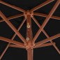 vidaXL Sonnenschirm mit Holzmast Schwarz 270 cm vidaXL Sonnenschirm mit Holzmast Schwarz 270 cm