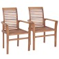 vidaXL Essstühle 4 Stk. Stapelbar Massivholz Teak vidaXL Essstühle 4 Stk. Stapelbar Massivholz Teak