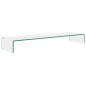 vidaXL TV-Tisch/Bildschirmerhöhung Glas Transparent 110x30x13 cm vidaXL TV-Tisch/Bildschirmerhöhung Glas Transparent 110x30x13 cm