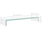 vidaXL TV-Tisch/Bildschirmerhöhung Glas Transparent 110x30x13 cm vidaXL TV-Tisch/Bildschirmerhöhung Glas Transparent 110x30x13 cm