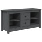 vidaXL TV-Schrank Grau 103x36,5x52 cm Massivholz Kiefer vidaXL TV-Schrank Grau 103x36,5x52 cm Massivholz Kiefer