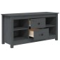 vidaXL TV-Schrank Grau 103x36,5x52 cm Massivholz Kiefer vidaXL TV-Schrank Grau 103x36,5x52 cm Massivholz Kiefer