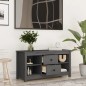 vidaXL TV-Schrank Grau 103x36,5x52 cm Massivholz Kiefer vidaXL TV-Schrank Grau 103x36,5x52 cm Massivholz Kiefer