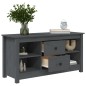 vidaXL TV-Schrank Grau 103x36,5x52 cm Massivholz Kiefer vidaXL TV-Schrank Grau 103x36,5x52 cm Massivholz Kiefer
