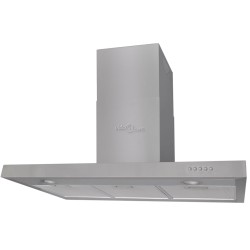 vidaXL Flachschirmhaube Edelstahl 900 mm